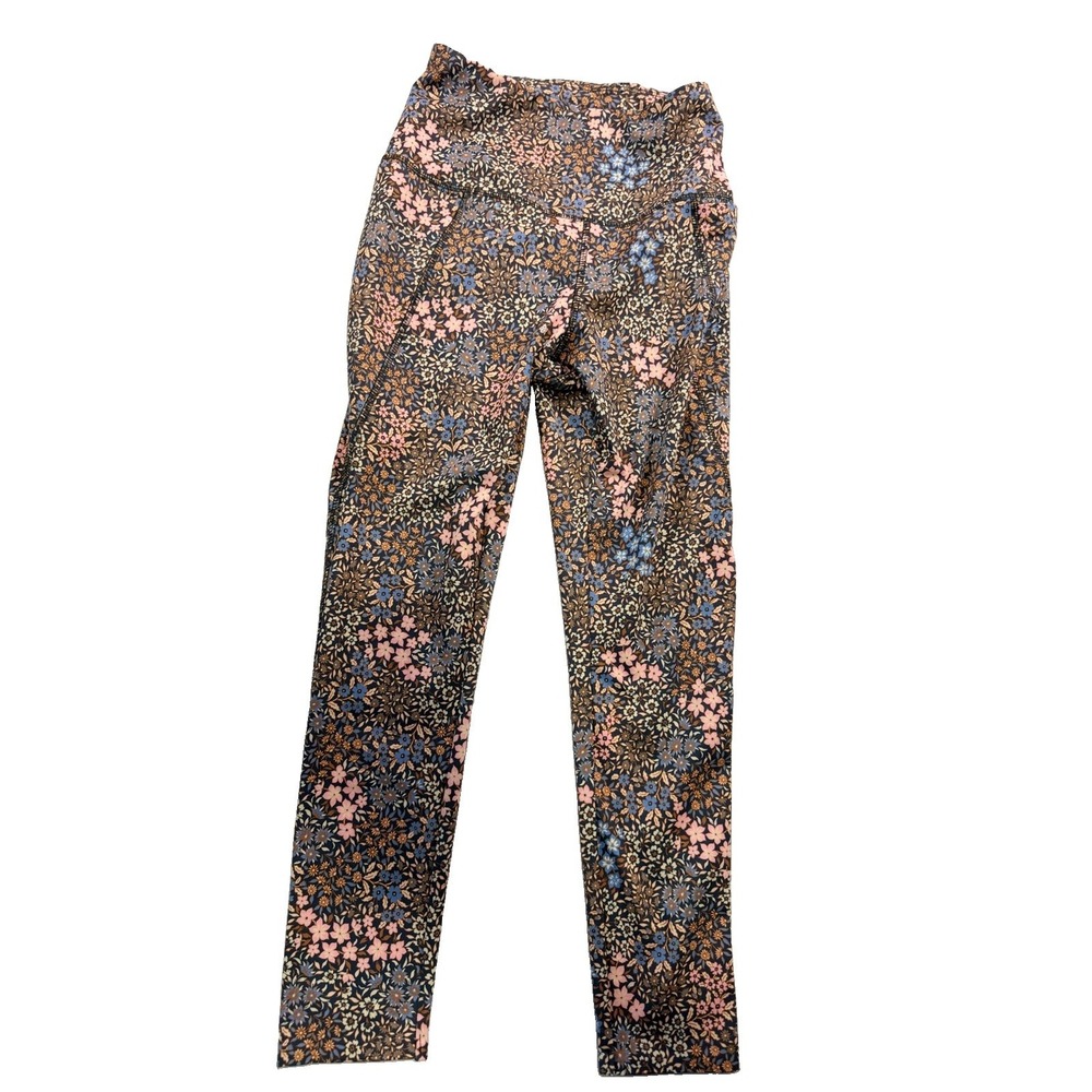 Danskin Womens Floral Print Leggings Size XS Yoga Stretch Buttery Soft